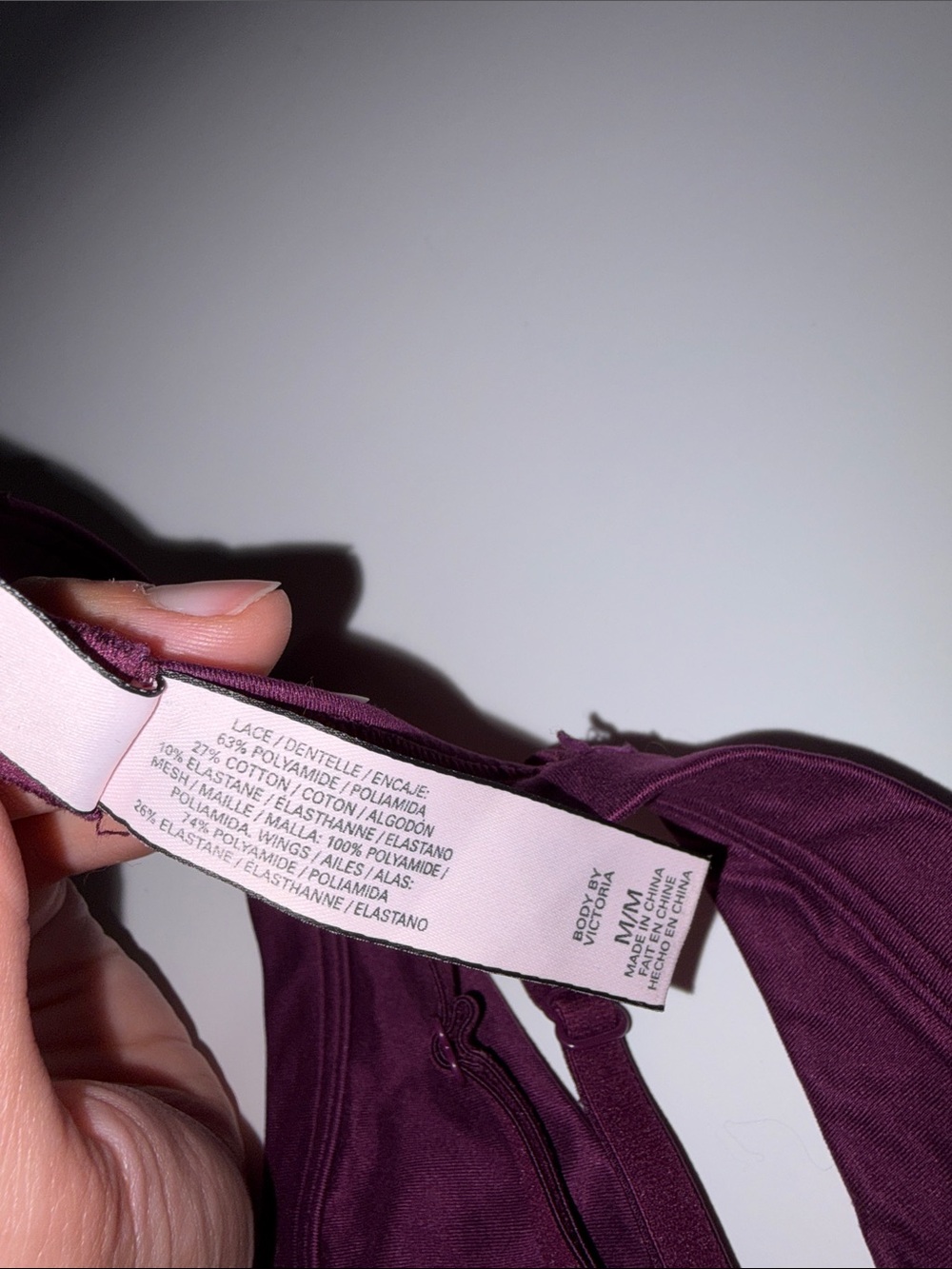 Aerie Lace High-Neck Bralette in Plum Sz M - Picture 5 of 5